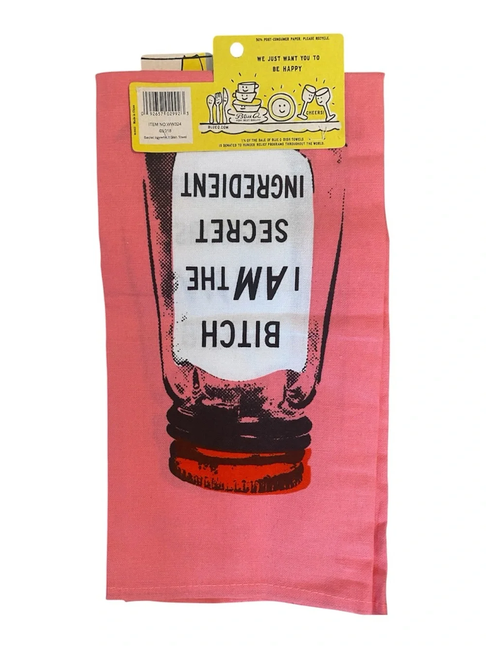 Blue Q Dish Towel “B**** I Am The Secret Ingredient “, 100% Cotton , 21”x28” NWT